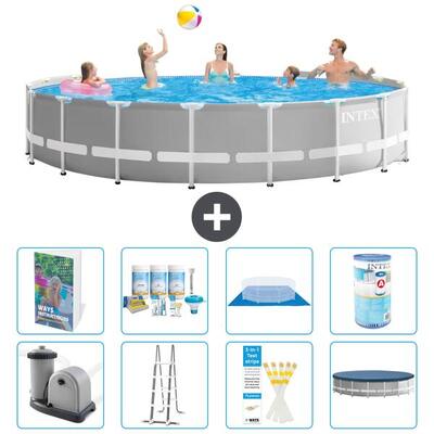 Prism frame zwembad rond - 549x122 cm - 9-delig s556