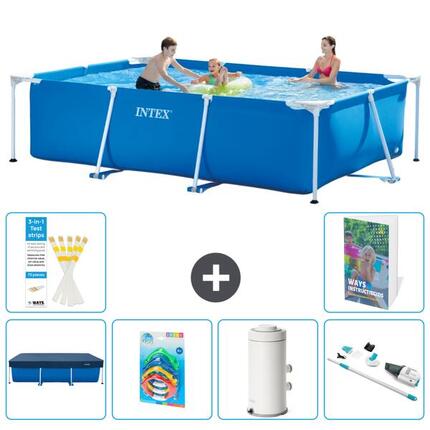 INTEX Piscina con estructura Rectangular - 300x200x75 cm - 7-piezas S95