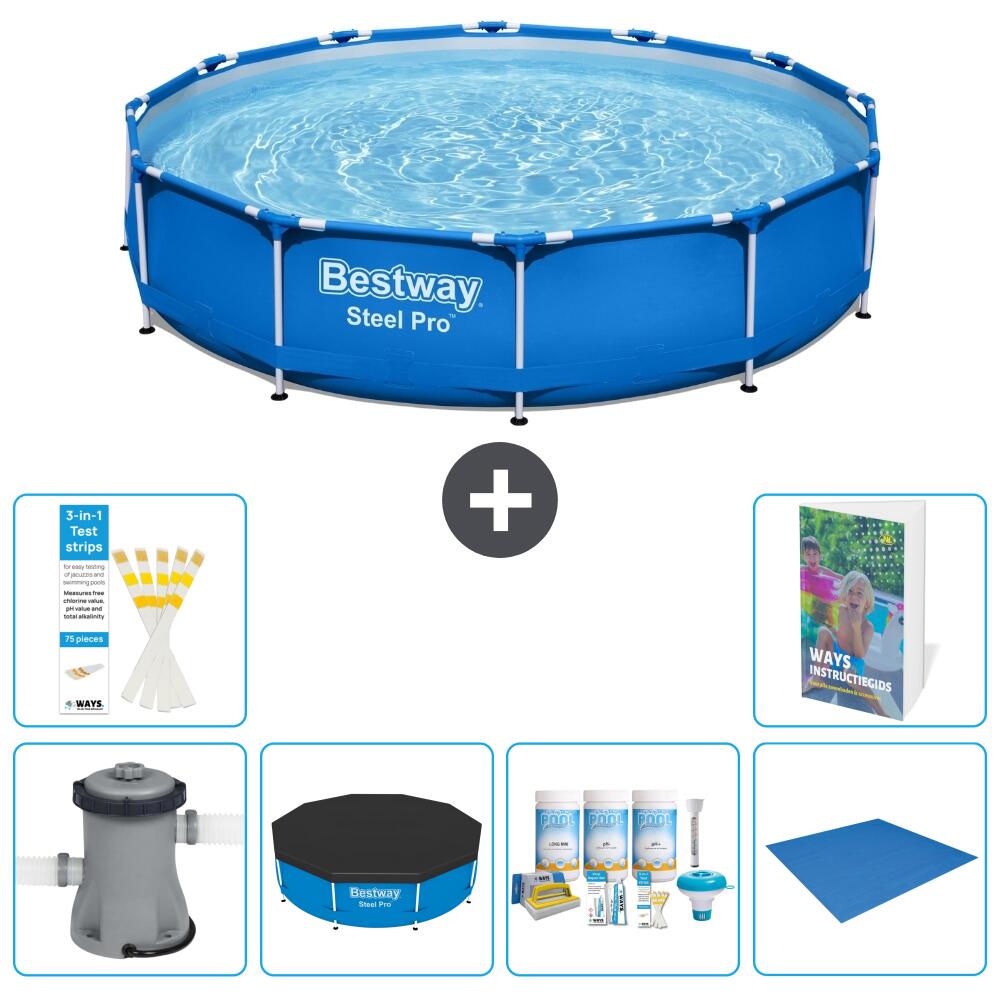 BESTWAY Basen Steel Pro Okrągły - 305x76 cm - 7-częściowy S251 1/7