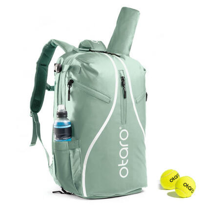 Tennistasche mit Schuhfach 1-2 Schläger | Tennisrucksack Pro 42L Wimbledon-Grün