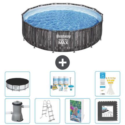 BESTWAY Basen Steel Pro MAX Okrągły - 427x107 cm - 8-częściowy S581