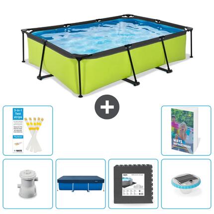 EXIT TOYS Basen Prostokątny - 300x200x65 cm - 7-częściowy S312