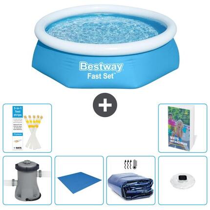 BESTWAY Basen Fast Set Okrągły - 244x61 cm - 7-częściowy S272