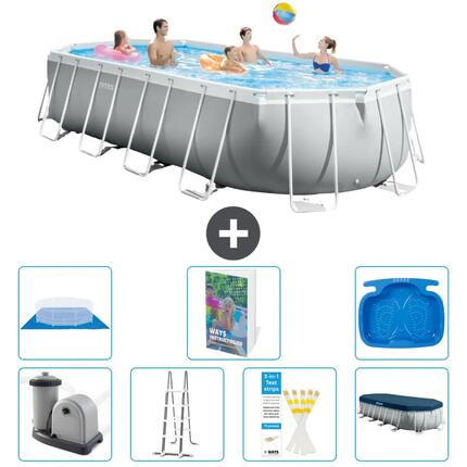 INTEX Basen Prism Frame Owalny - 610x305x122 cm - 8-częściowy S662
