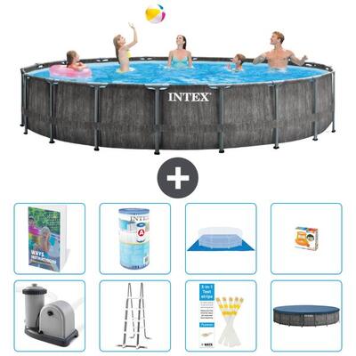 Prism frame zwembad rond - 549x122 cm - 9-delig s541