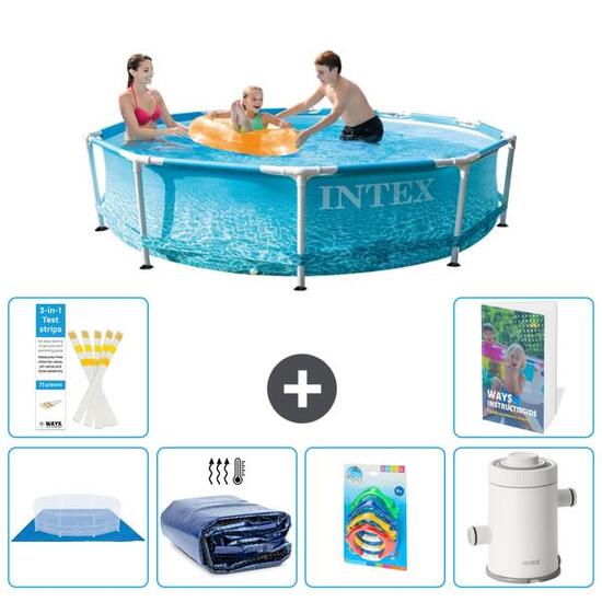INTEX Basen ze stelażem Okrągły - 305x76 cm - 7-częściowy S123