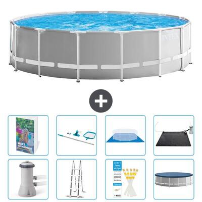 Prism frame zwembad rond - 457x122 cm - 9-delig s583