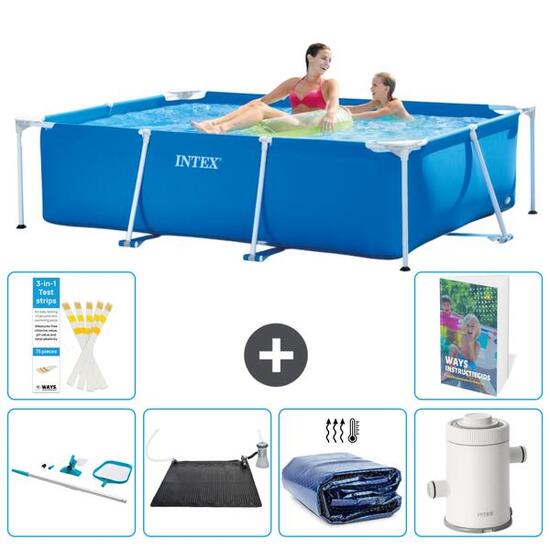 INTEX Piscina con estructura Rectangular - 220x150x60 cm - 7-piezas S61