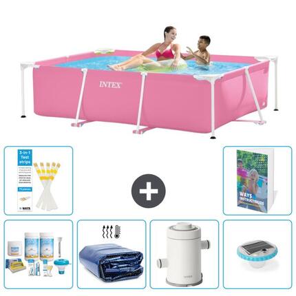 INTEX Piscina con estructura Rectangular - 220x150x60 cm - 7-piezas S54