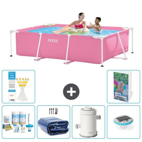 INTEX Piscina con estructura Rectangular - 220x150x60 cm - 7-piezas S54