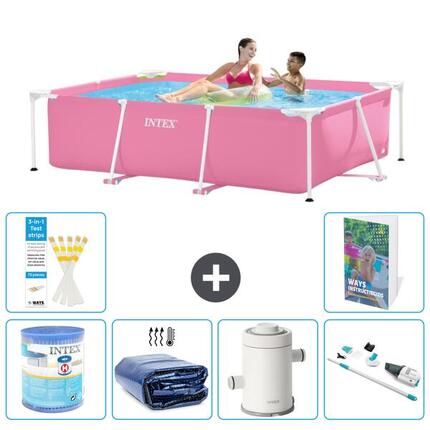 INTEX Piscina con estructura Rectangular - 220x150x60 cm - 7-piezas S120