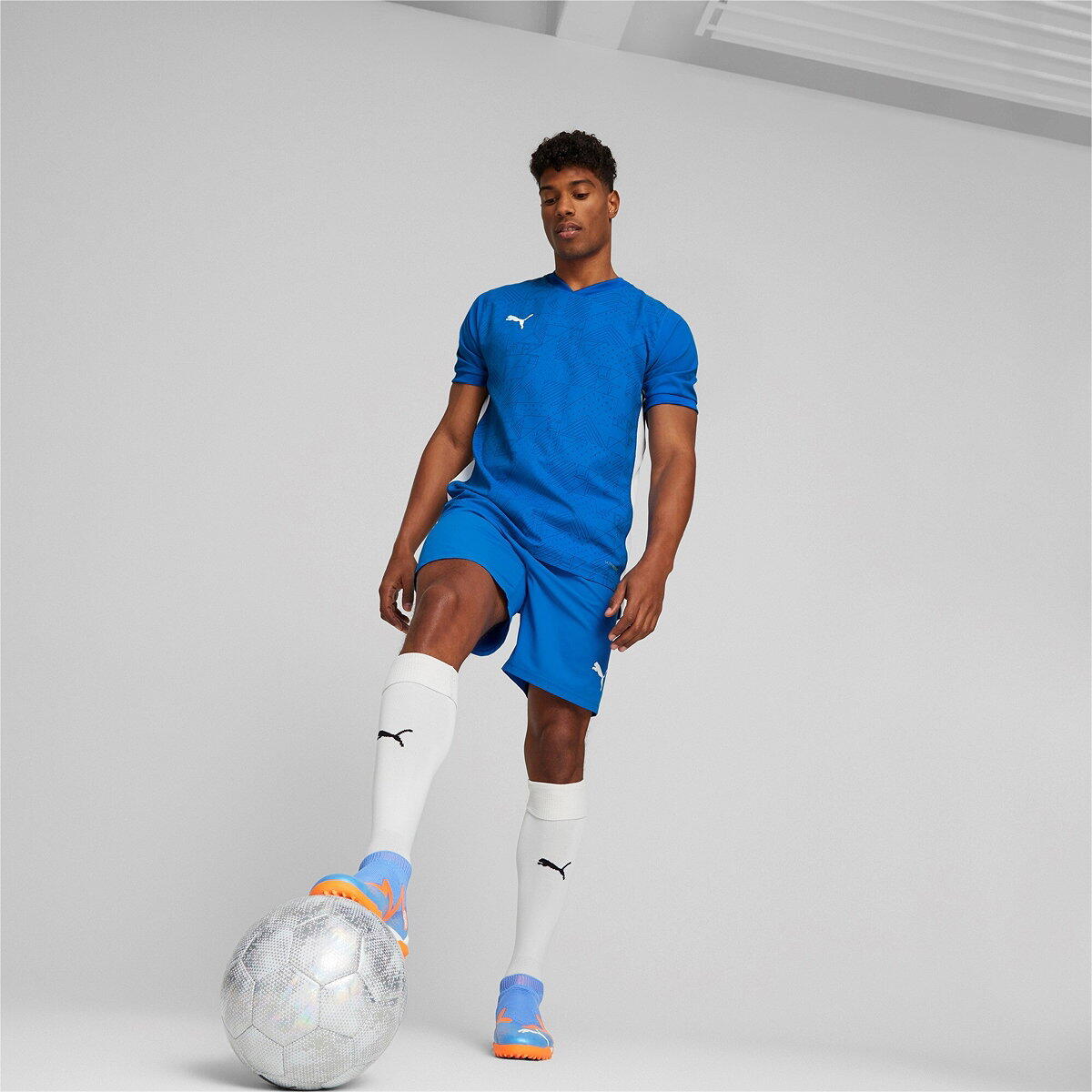 Puma Team Cup Shirt Korte Mouw Heren - Electric Blue Lemonade | Decathlon