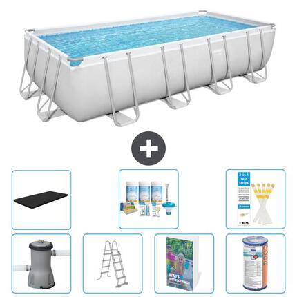 BESTWAY Piscina Bestway Power Steel Rectangular - 488x244x122 cm - S556