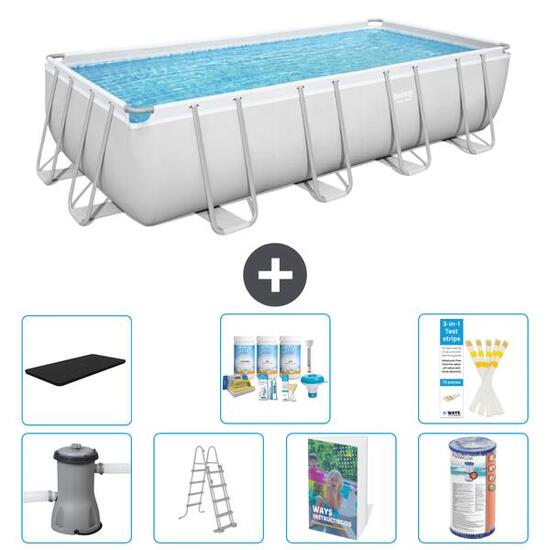 BESTWAY Piscina Bestway Power Steel Rectangular - 488x244x122 cm - S556