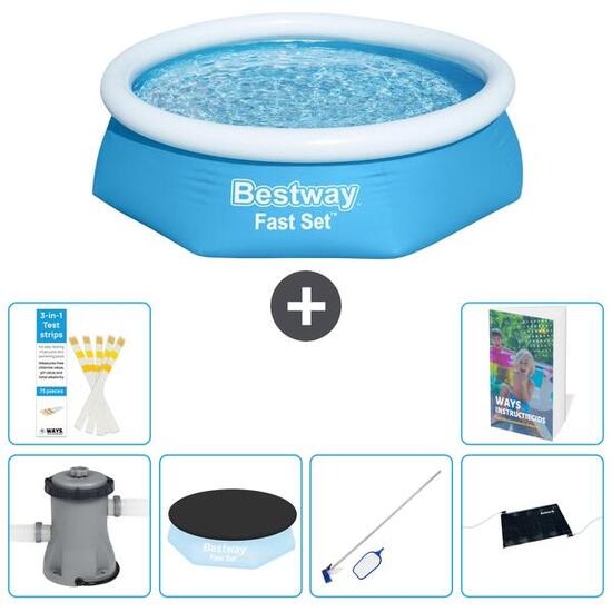 BESTWAY Piscina Bestway Fast Set Redonda - 244x61 cm - 5-piezas S241