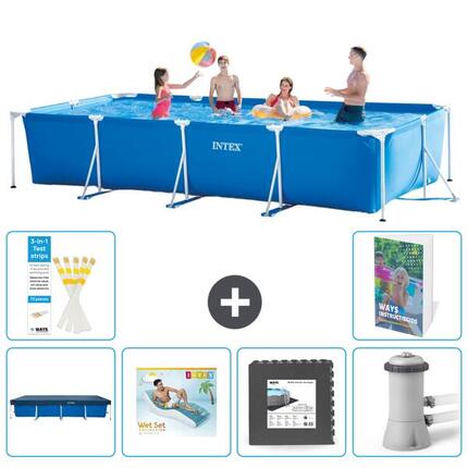 INTEX Piscina con estructura Rectangular - 450x220x84 cm - 7-piezas S49