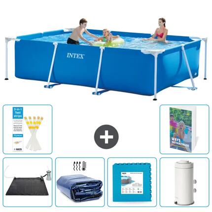 INTEX Piscina con estructura Rectangular - 300x200x75 cm - 5-piezas S166