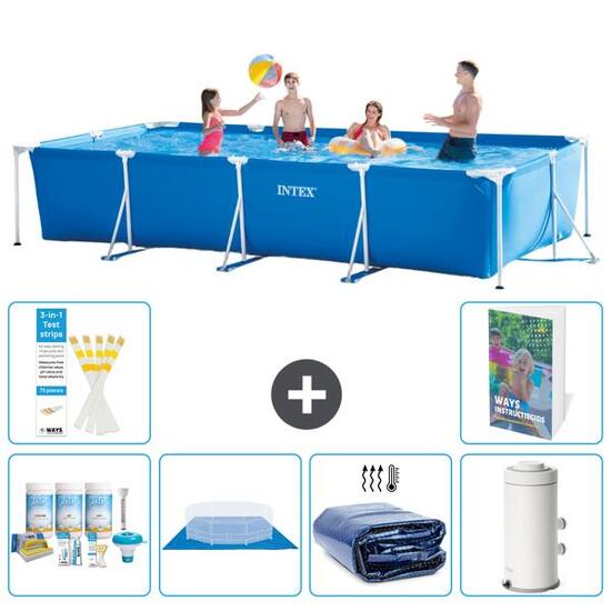INTEX Piscina con estructura Rectangular - 450x220x84 cm - 7-piezas S115