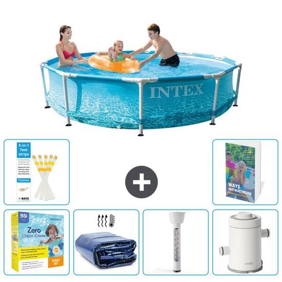 INTEX Basen ze stelażem Okrągły - 305x76 cm - 7-częściowy S10