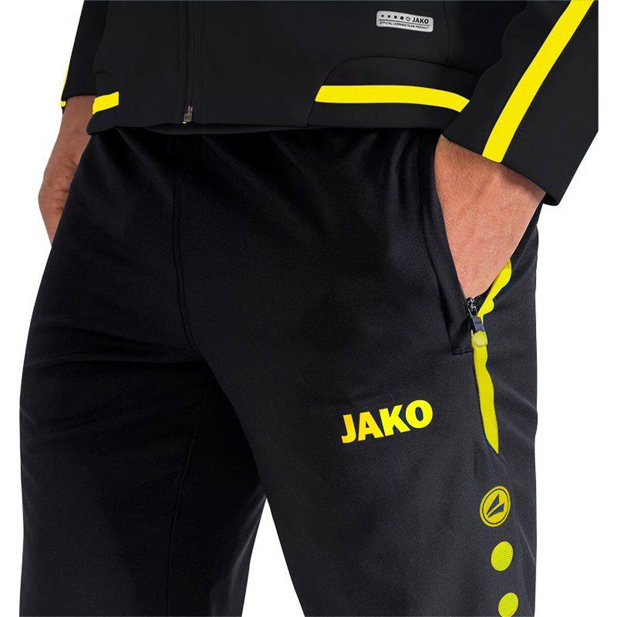 Jako Striker 2.0 vrijetijdsbroek kinderen - Zwart / Fluogeel 5/5