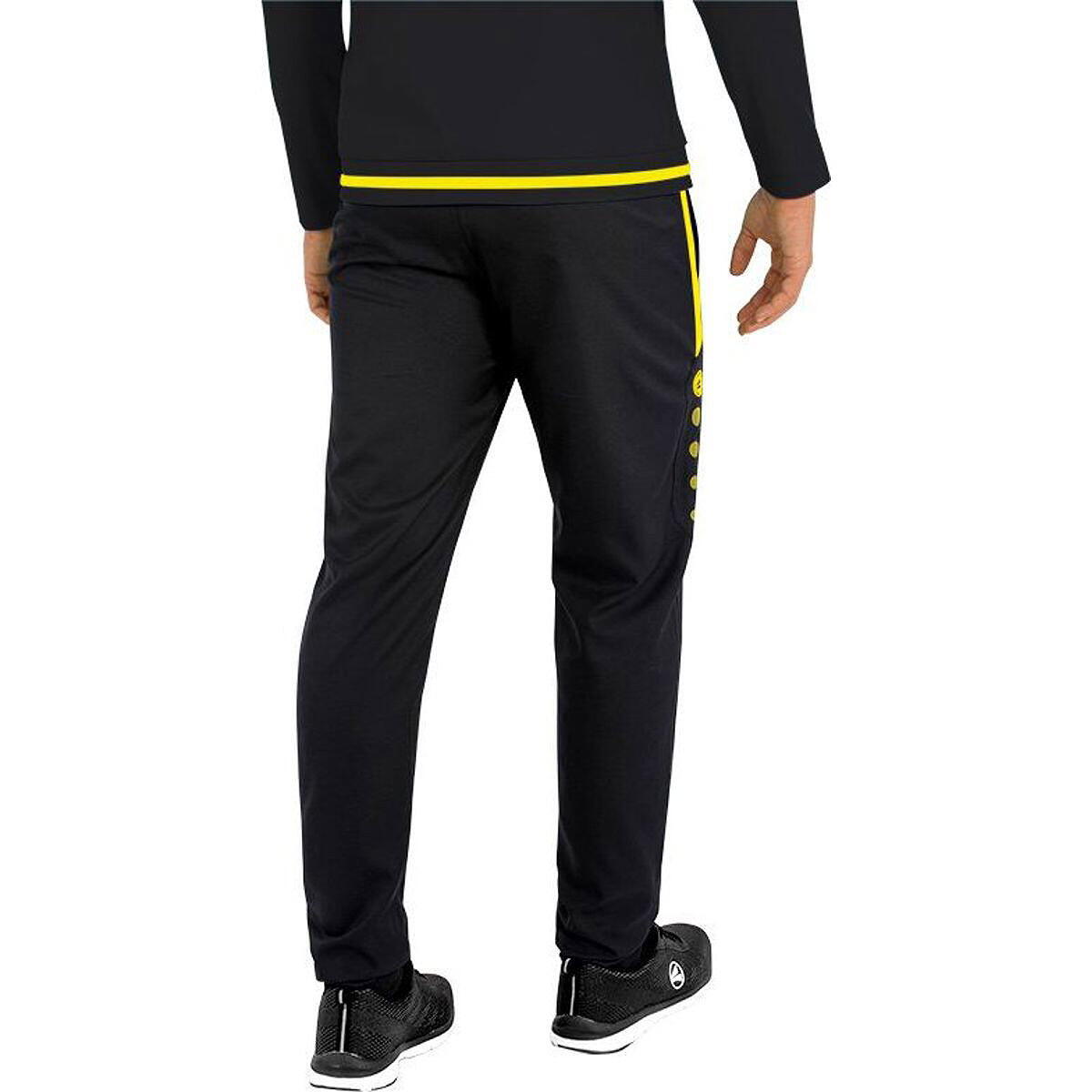 Jako Striker 2.0 vrijetijdsbroek kinderen - Zwart / Fluogeel 4/5