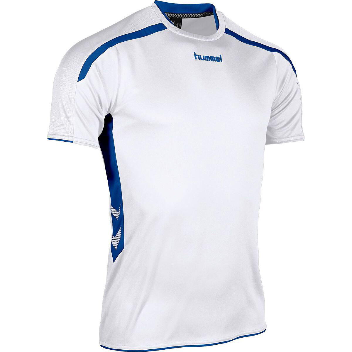 Hummel Preston T‑shirt Manches Courtes Hommes - Blanc / Royal 3/5