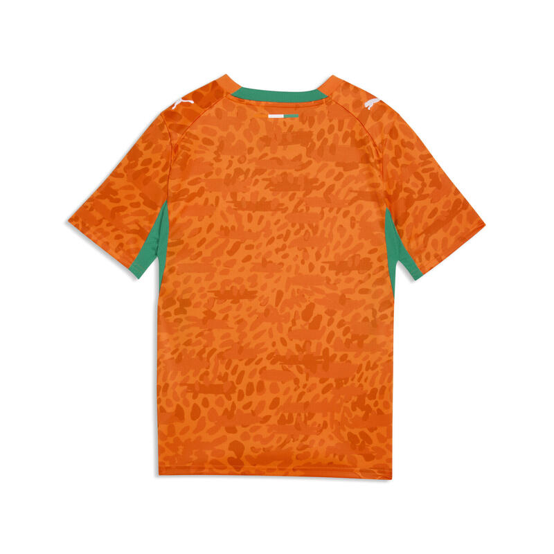 Tricou fotbal copii mânecă scurtă emblemă echipă 2026, portocaliu PUMA