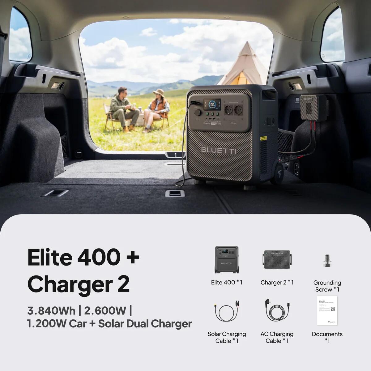 Station d’énergie Elite 400 +Chargeur2 3840Wh avec roues pour secours domestique 2/8