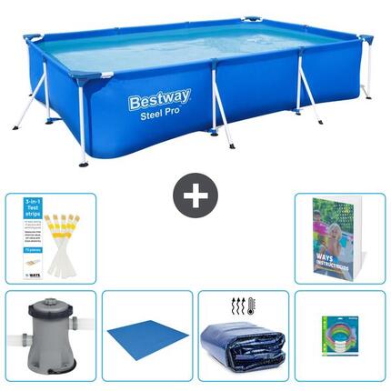 Bestway Steel Pro Rectangulaire - 300x201x66 cm - 7-pièces S220