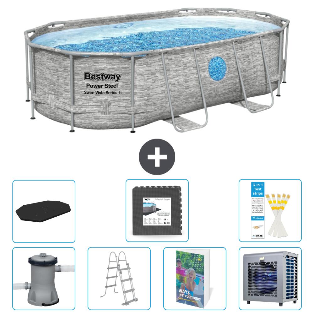 Bestway Power Steel Ovaal - 427x250x100 cm - 8-delig  S538 1/7