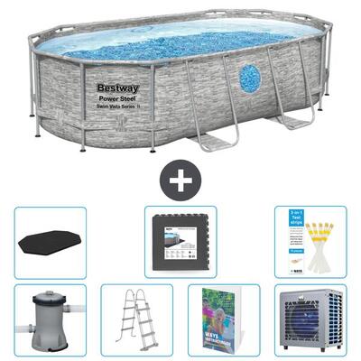 Bestway power steel ovaal - 427x250x100 cm - 8-delig s538