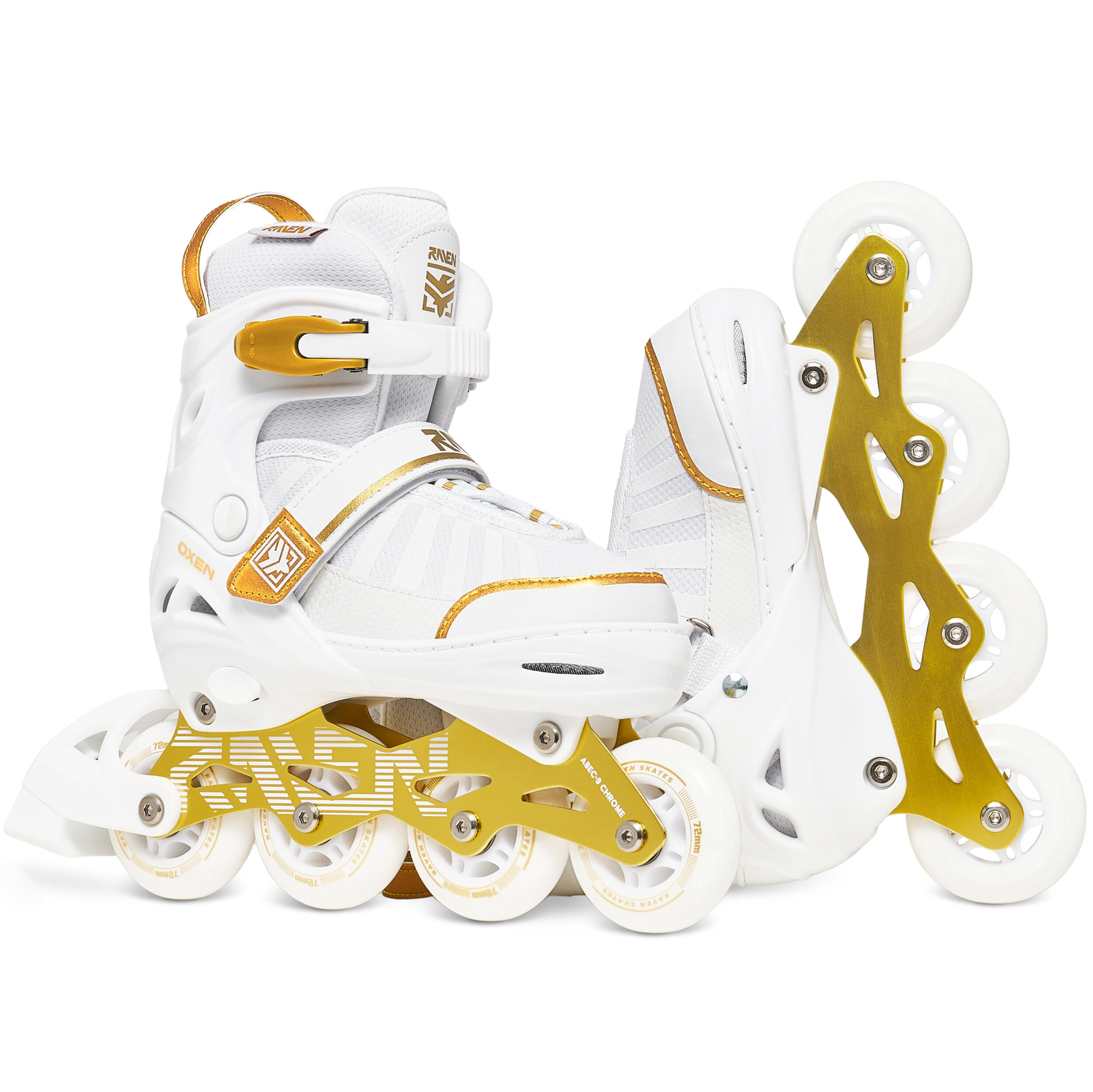 Patins de rodas patins de linha e patins artísticos ajustáveis 4 em 1 Oxen 2/6