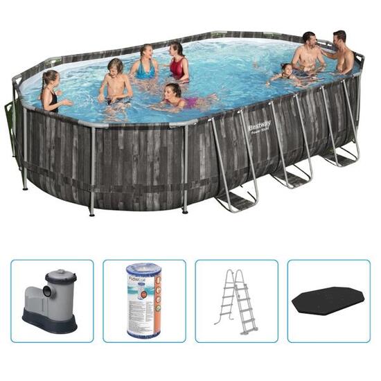 Bestway Power Steel 610x366x122cm Piscine bois – 5 pièces