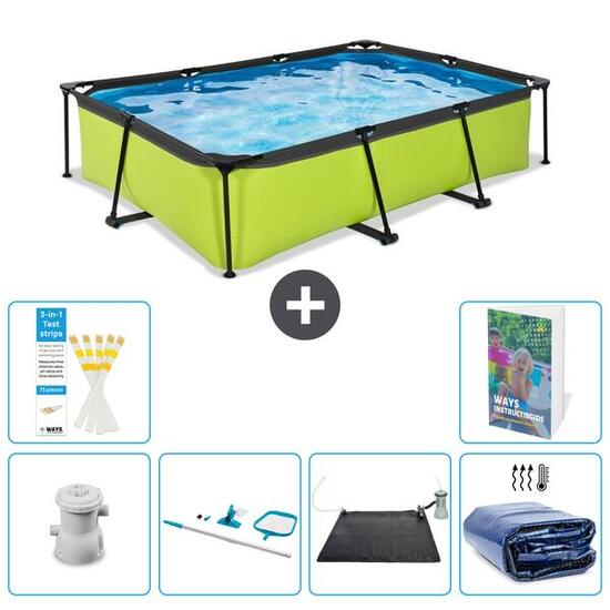 EXIT TOYS Basen Prostokątny - 300x200x65 cm - 7-częściowy S235