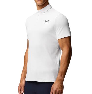 Castore Essential Polo, Golf-Polohemd für Herren, Weiß 1/3