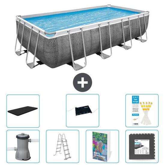 BESTWAY Piscina Bestway Power Steel Rectangular - 488x244x122 cm - S543