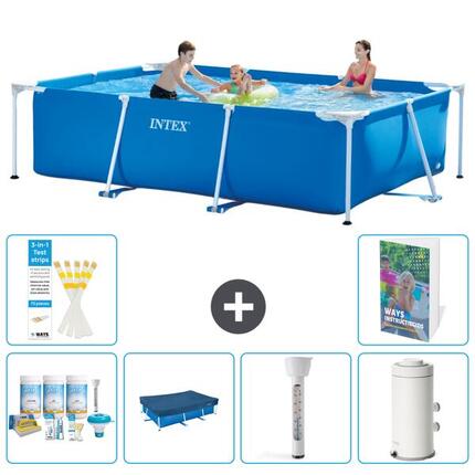 INTEX Piscina con estructura Rectangular - 300x200x75 cm - 7-piezas S63