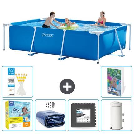 INTEX Piscina con estructura Rectangular - 300x200x75 cm - 7-piezas S111
