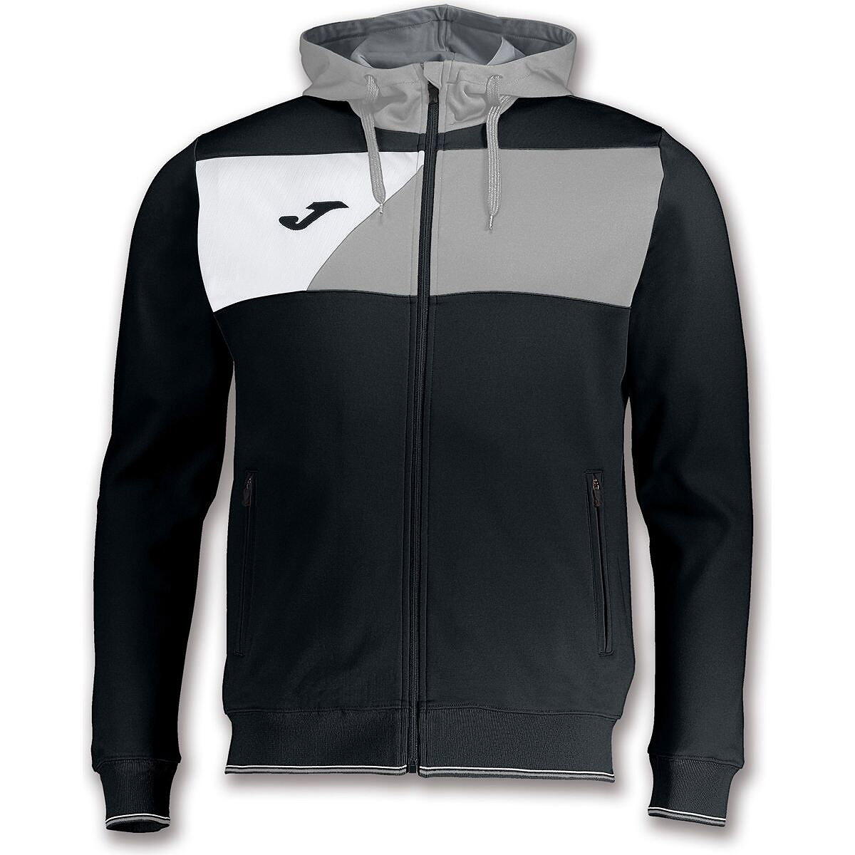 Joma Crew II Veste à Capuche Enfants - Noir / Gris / Blanc 1/1