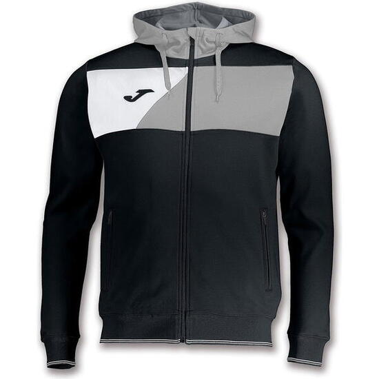 Joma Crew II Veste à Capuche Enfants - Noir / Gris / Blanc