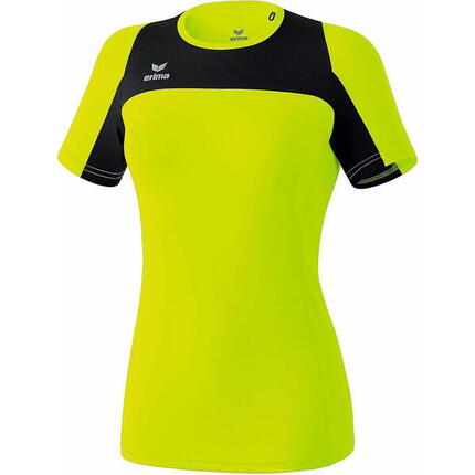 Erima Race Line T-shirt running femmes - Jaune néon / Noir