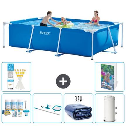 INTEX Piscina con estructura Rectangular - 300x200x75 cm - 7-piezas S93