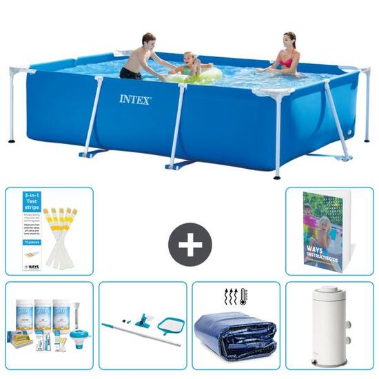 INTEX Piscina con estructura Rectangular - 300x200x75 cm - 7-piezas S93