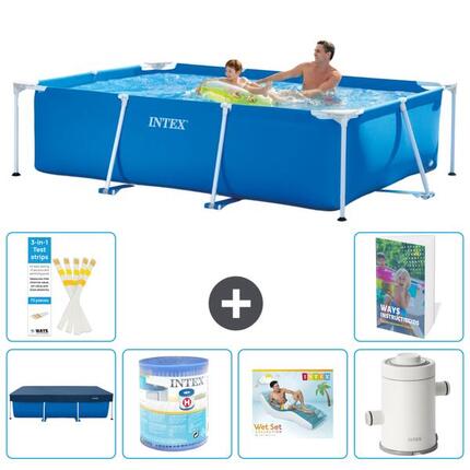 INTEX Piscina con estructura Rectangular - 260x160x65 cm - 7-piezas S113