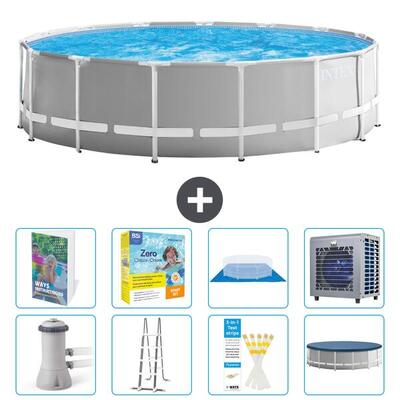 Prism frame zwembad rond - 457x122 cm - 9-delig s606