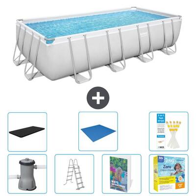 Bestway power steel rechthoekig - 488x244x122 cm - 8-delig s546