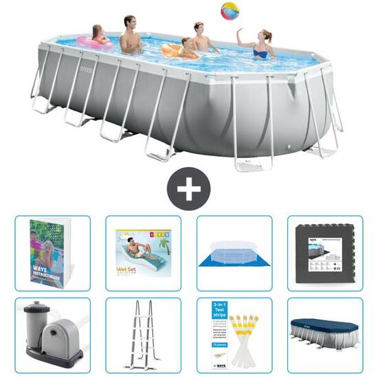 INTEX Basen Prism Frame Owalny - 610x305x122 cm - 9-częściowy S533