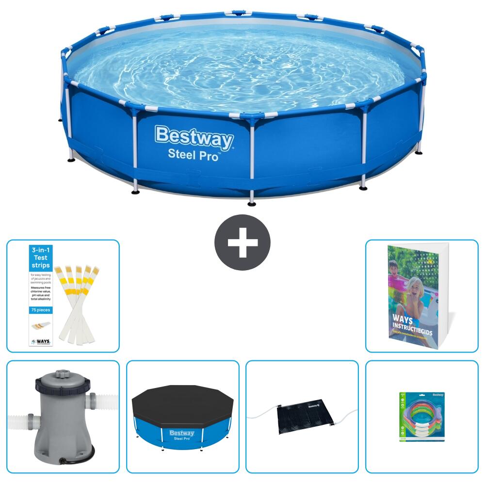 BESTWAY Basen Steel Pro Okrągły - 305x76 cm - 7-częściowy S211 1/7
