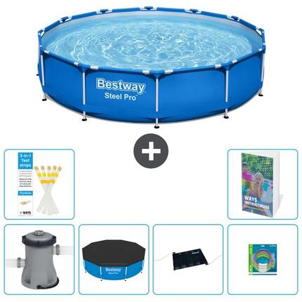 BESTWAY Basen Steel Pro Okrągły - 305x76 cm - 7-częściowy S211