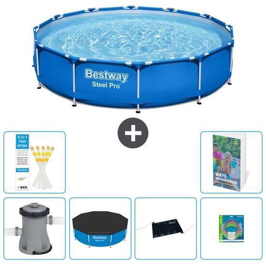 BESTWAY Basen Steel Pro Okrągły - 305x76 cm - 7-częściowy S211